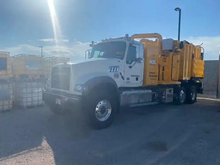 Loveland Barricade Rumble Hog pavement marking and removal truck